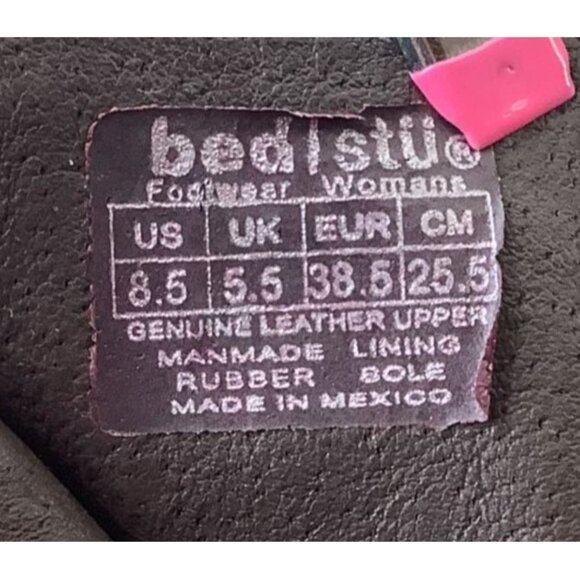 Bed Stu Women 8.5 Opal Brown Leather Bottle Opener Square Toe Distressed Cowgirl - Picture 9 of 10